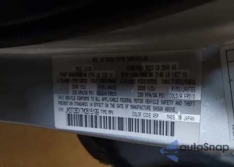 2021 Mazda Cx-9 Grand Touring from USA, damaged, VIN JM3TCBDY7M0515199